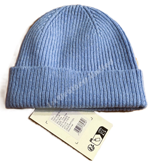 BELSTAFF PHOENIX LOGO WOOL DOCK BEANIE HAT SKY BLUE MADE IN UK RRP £70 BNWT