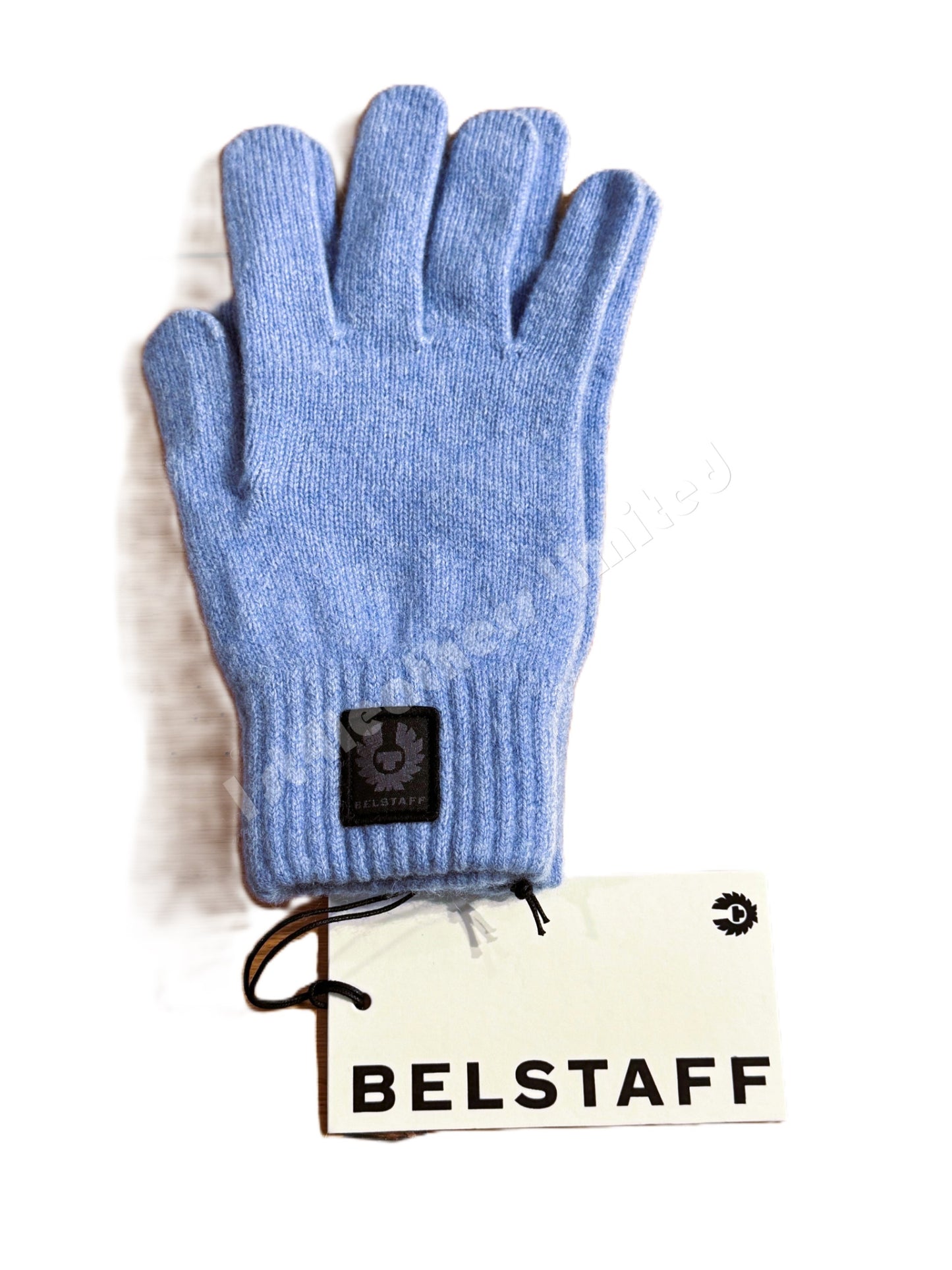 BELSTAFF PHOENIX LOGO WOOL DOCK GLOVES SKY BLUE MADE IN UK RRP £70 BNWT