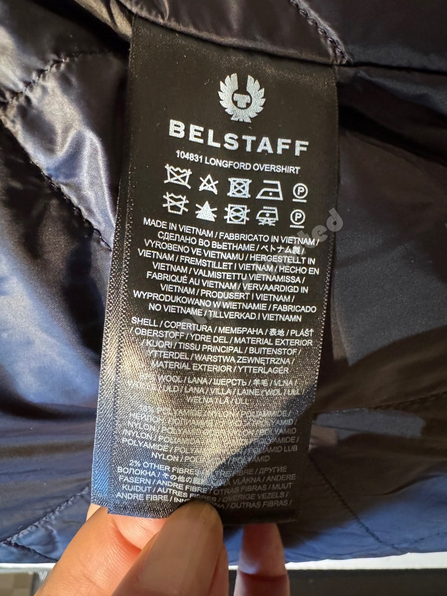 BELSTAFF LONGFORD HEAVYWEIGHT OVERSHIRT JACKET DARK INK UK46 3XL RRP £450 NEW