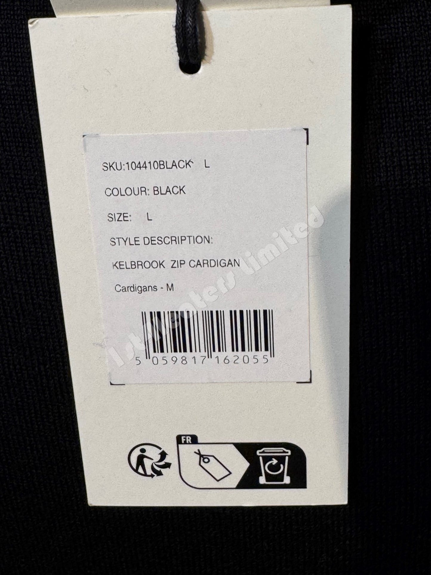 BELSTAFF KELBROOK MIXED MEDIA ZIPPED CARDIGAN JUMPER BLACK RRP £275 BNWT