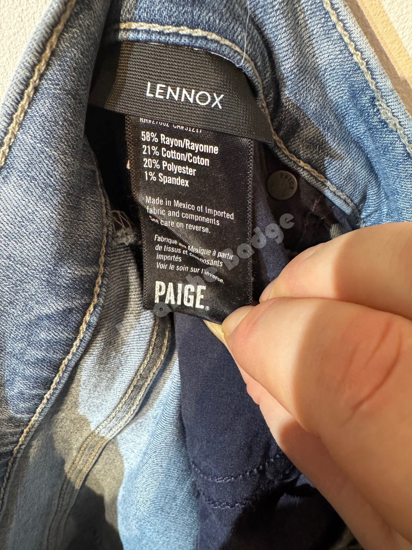 PAIGE LENNOX RENFRO DESTRUCTED SLIM FIT STRAIGHT LEG JEANS 36 REG RRP £235 BNWT