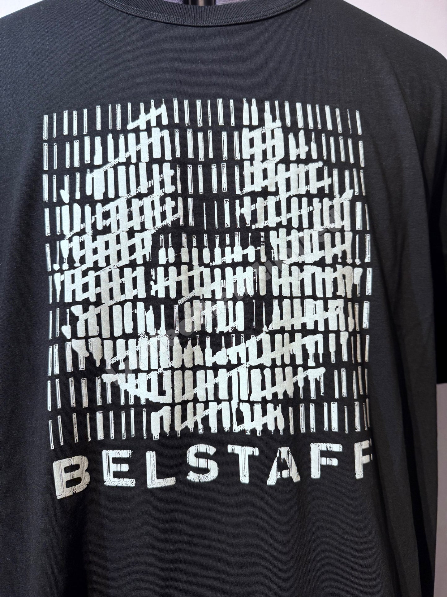 BELSTAFF MATCH GRAPHIC LOGO SHORT SLEEVE COTTON T-SHIRT BLACK RRP £70 BNWT