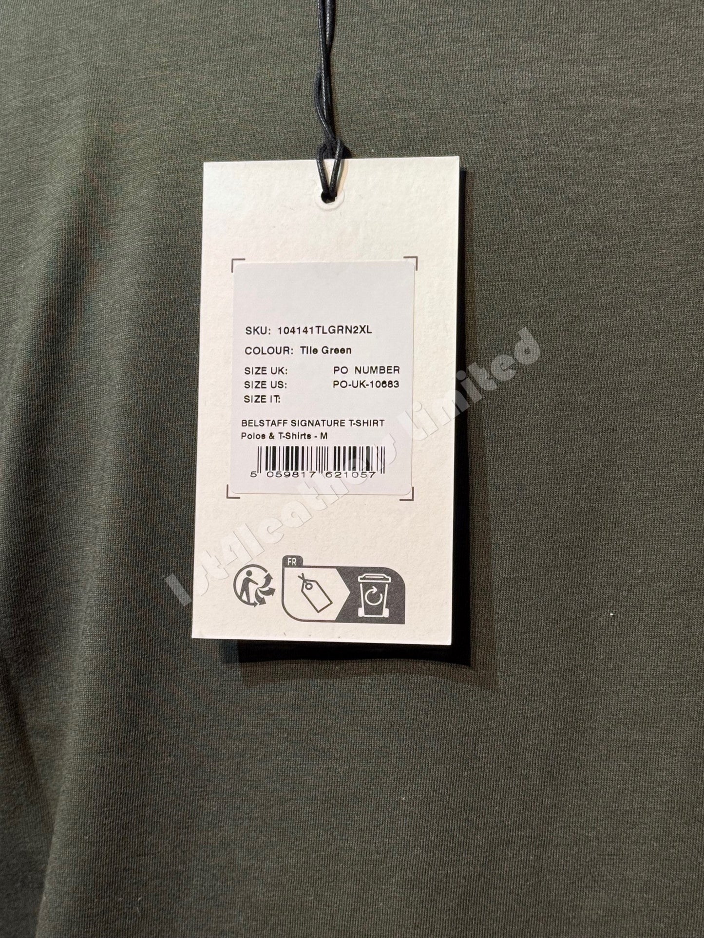 BELSTAFF SIGNATURE COTTON T-SHIRT TILE GREEN RRP £60 BNWT