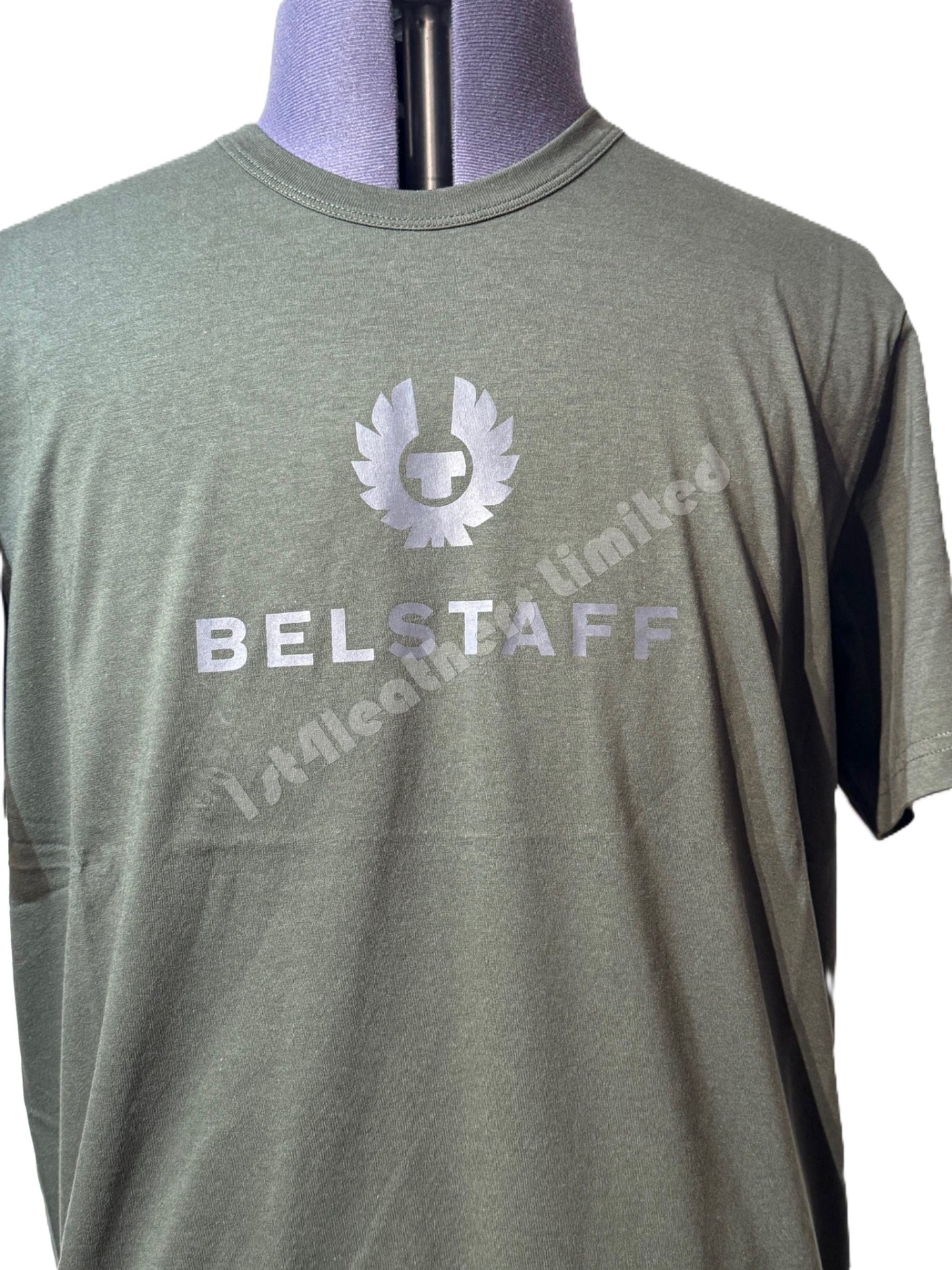 BELSTAFF SIGNATURE COTTON T-SHIRT TILE GREEN RRP £60 BNWT
