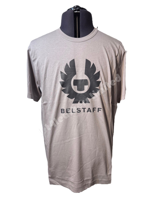 BELSTAFF PHOENIX LOGO COTTON T-SHIRT CHROME GREY RRP £60 BNWT