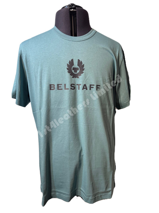 BELSTAFF SIGNATURE COTTON T-SHIRT OIL BLUE RRP £60 BNWT