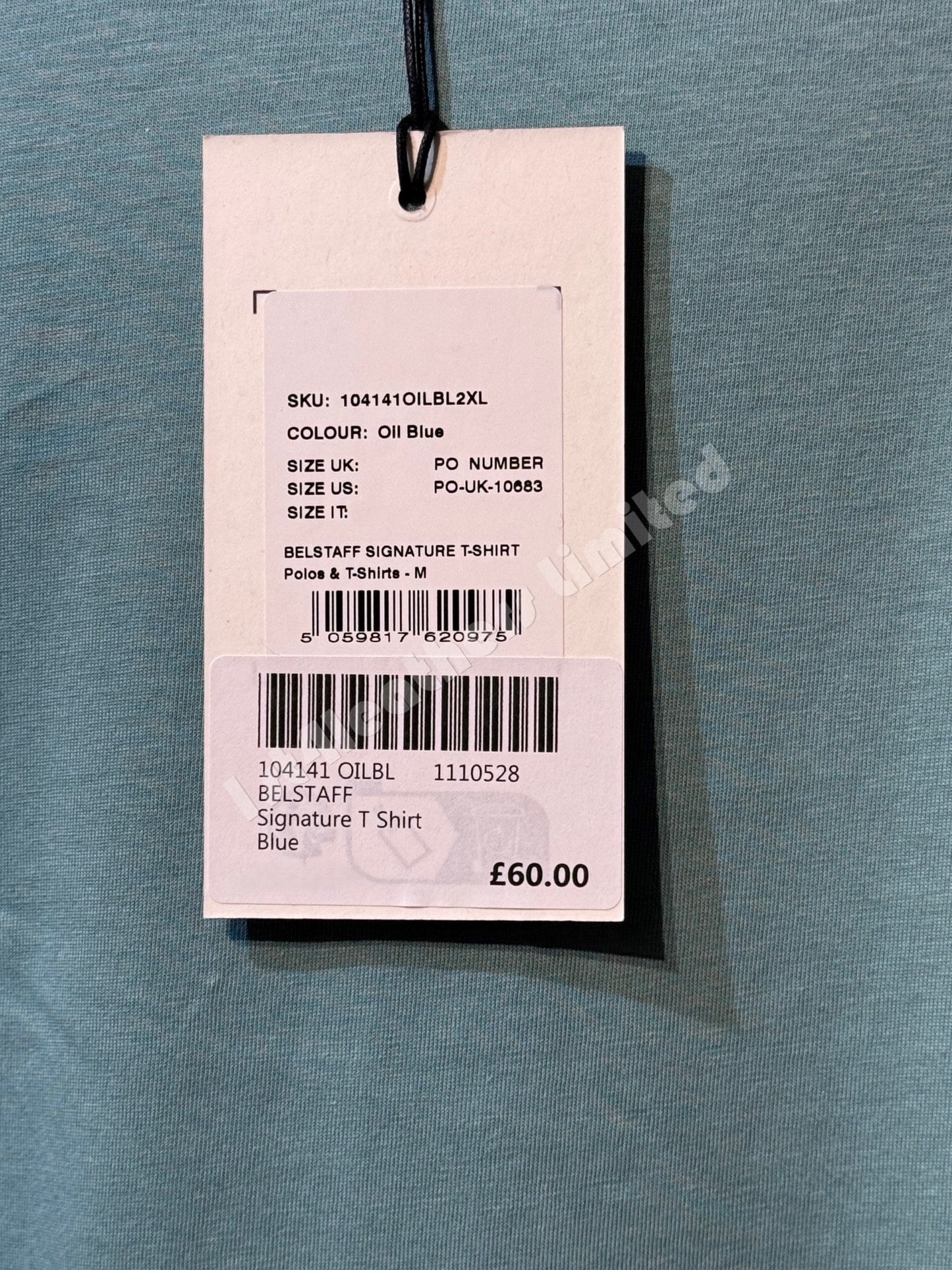 BELSTAFF SIGNATURE COTTON T-SHIRT OIL BLUE RRP £60 BNWT