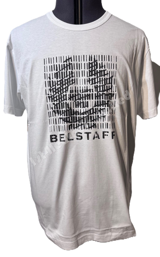 BELSTAFF MATCH GRAPHIC LOGO SHORT SLEEVE COTTON T-SHIRT WHITE RRP £70 BNWT