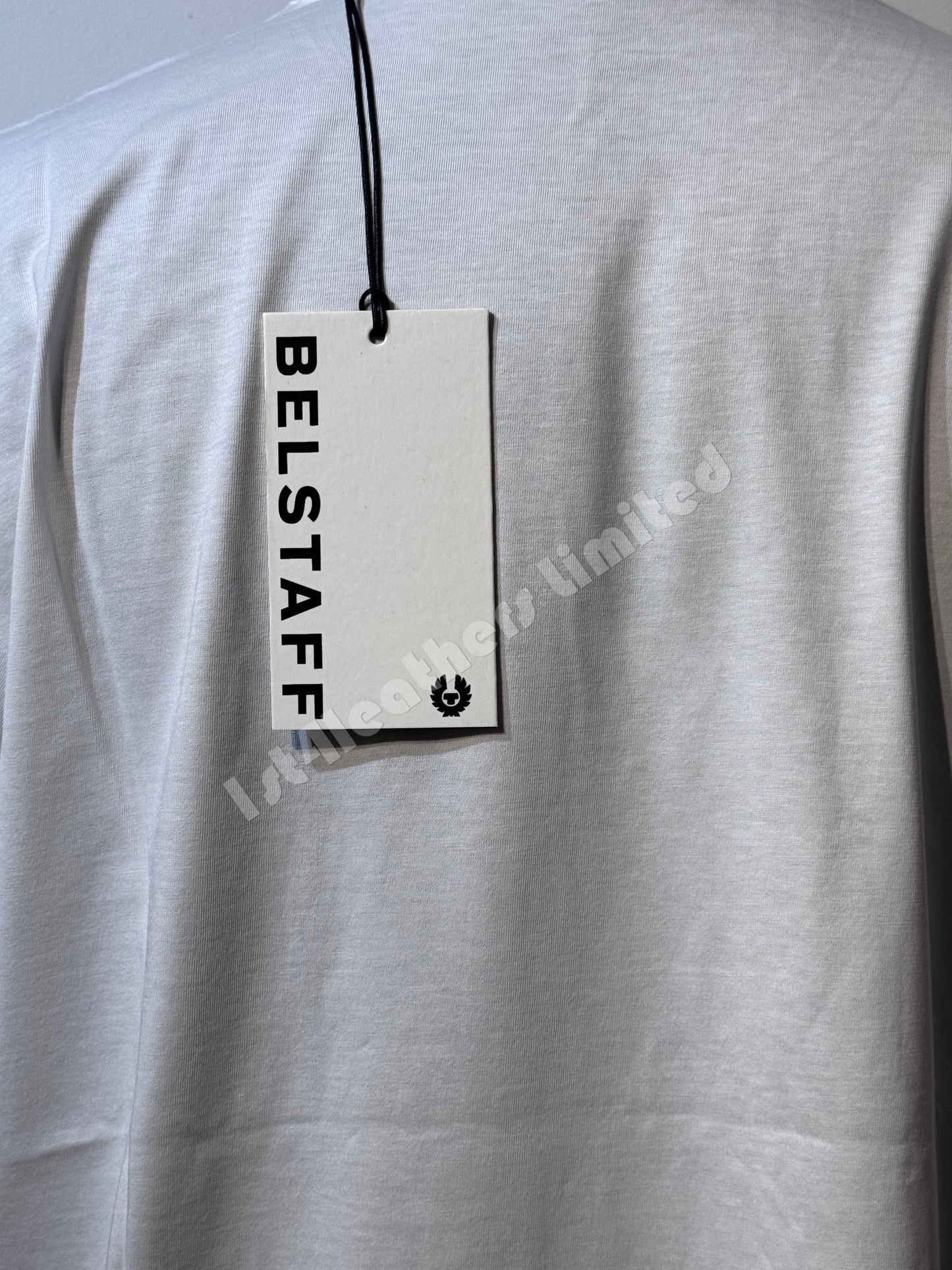 BELSTAFF MATCH GRAPHIC LOGO SHORT SLEEVE COTTON T-SHIRT WHITE RRP £70 BNWT
