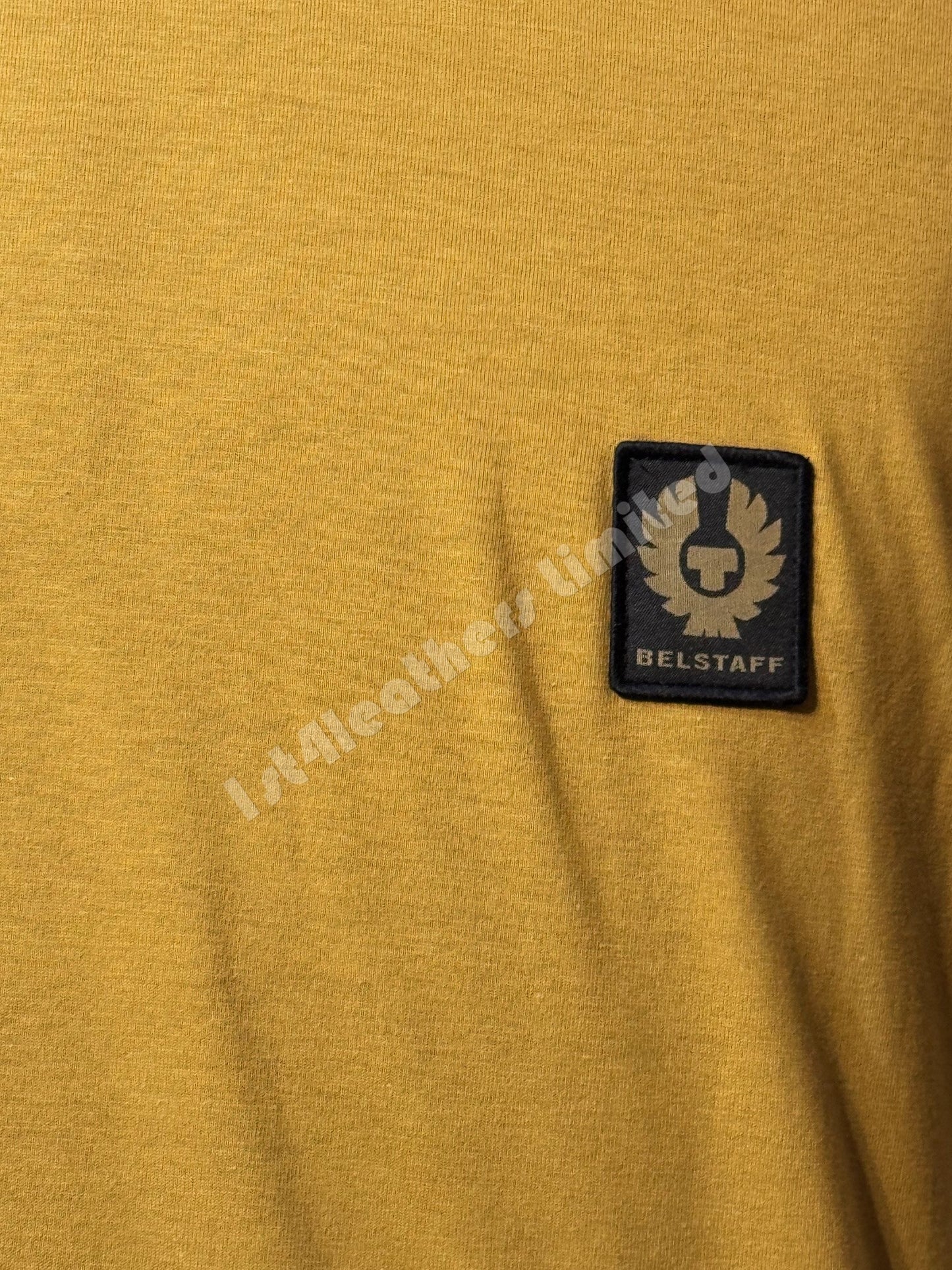 BELSTAFF PHOENIX PATCH COTTON T-SHIRT GLAZE YELLOW SMALL RRP £60 BNWT