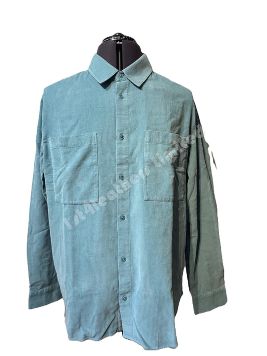 BELSTAFF FOUNDRY CORDUROY HEAVYWEIGHT COTTON SHIRT OIL BLUE 2XL RRP £195 BNWT