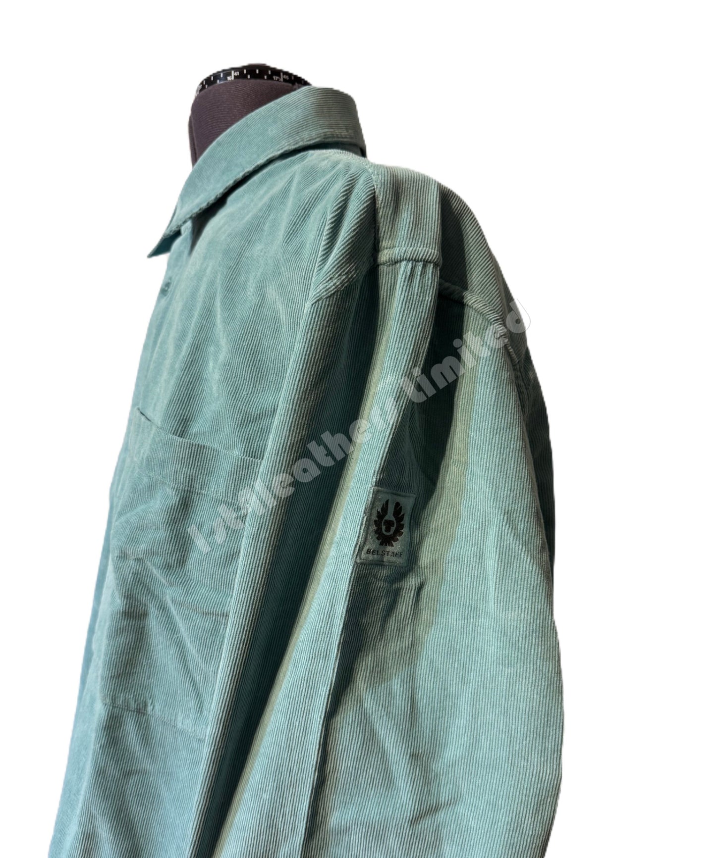 BELSTAFF FOUNDRY CORDUROY HEAVYWEIGHT COTTON SHIRT OIL BLUE 2XL RRP £195 BNWT