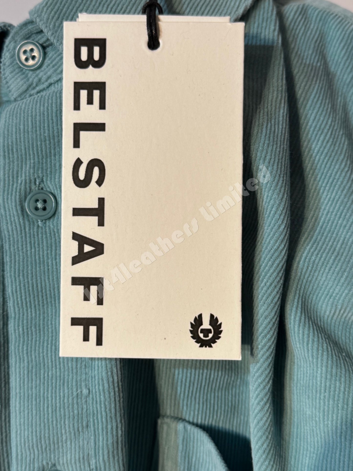 BELSTAFF FOUNDRY CORDUROY HEAVYWEIGHT COTTON SHIRT OIL BLUE 2XL RRP £195 BNWT