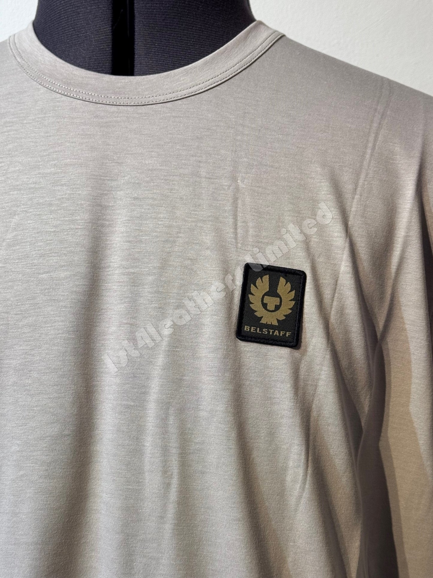 BELSTAFF PHOENIX PATCH SHORT SLEEVE COTTON T-SHIRT CHROME GREY 2XL RRP £60 BNWT