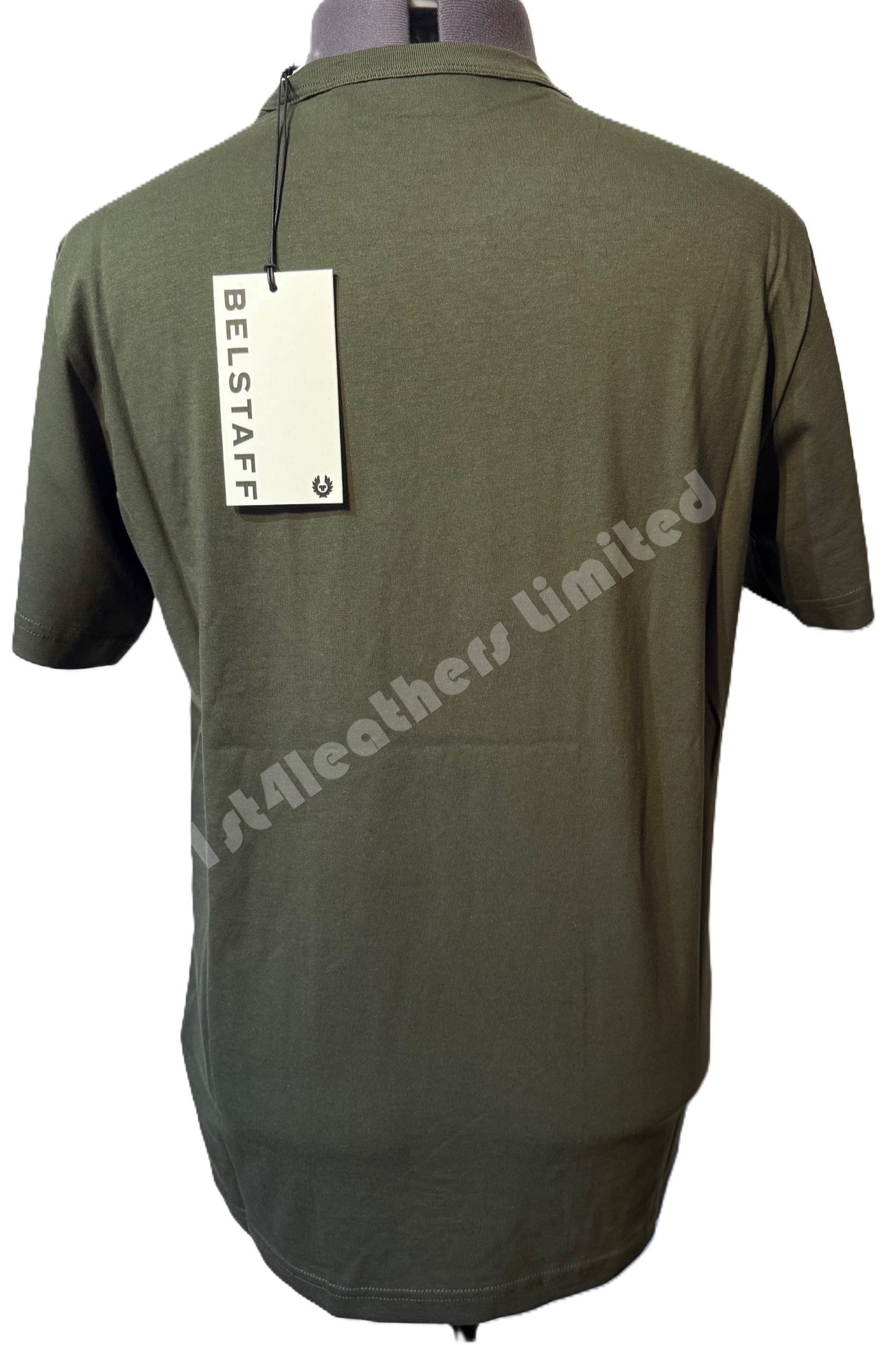 BELSTAFF MATCH GRAPHIC LOGO SHORT SLEEVE COTTON T-SHIRT TILE GREEN RRP £70 BNWT