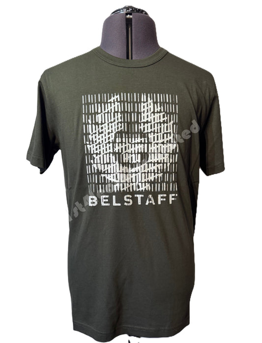 BELSTAFF MATCH GRAPHIC LOGO SHORT SLEEVE COTTON T-SHIRT TILE GREEN RRP £70 BNWT