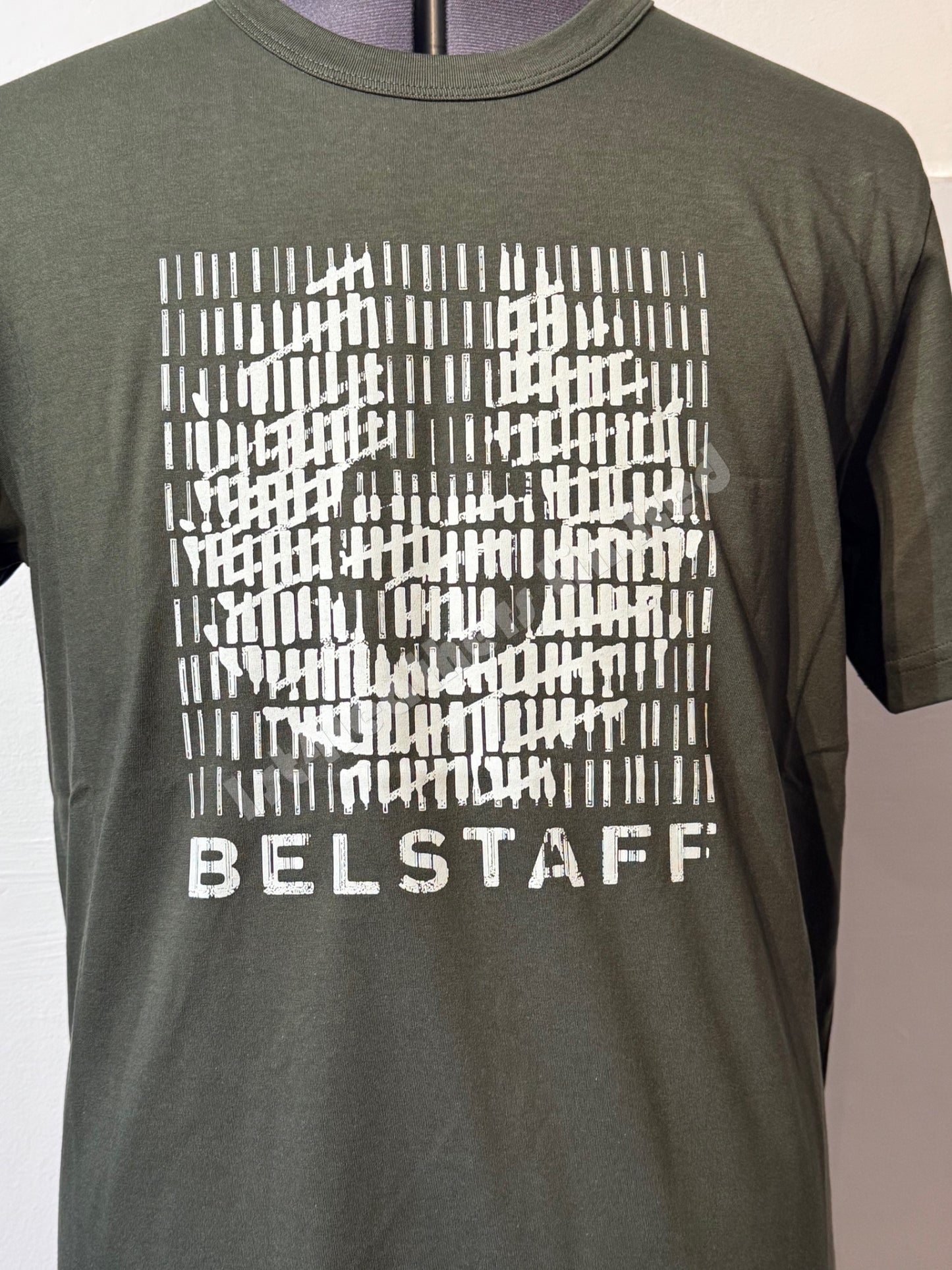 BELSTAFF MATCH GRAPHIC LOGO SHORT SLEEVE COTTON T-SHIRT TILE GREEN RRP £70 BNWT