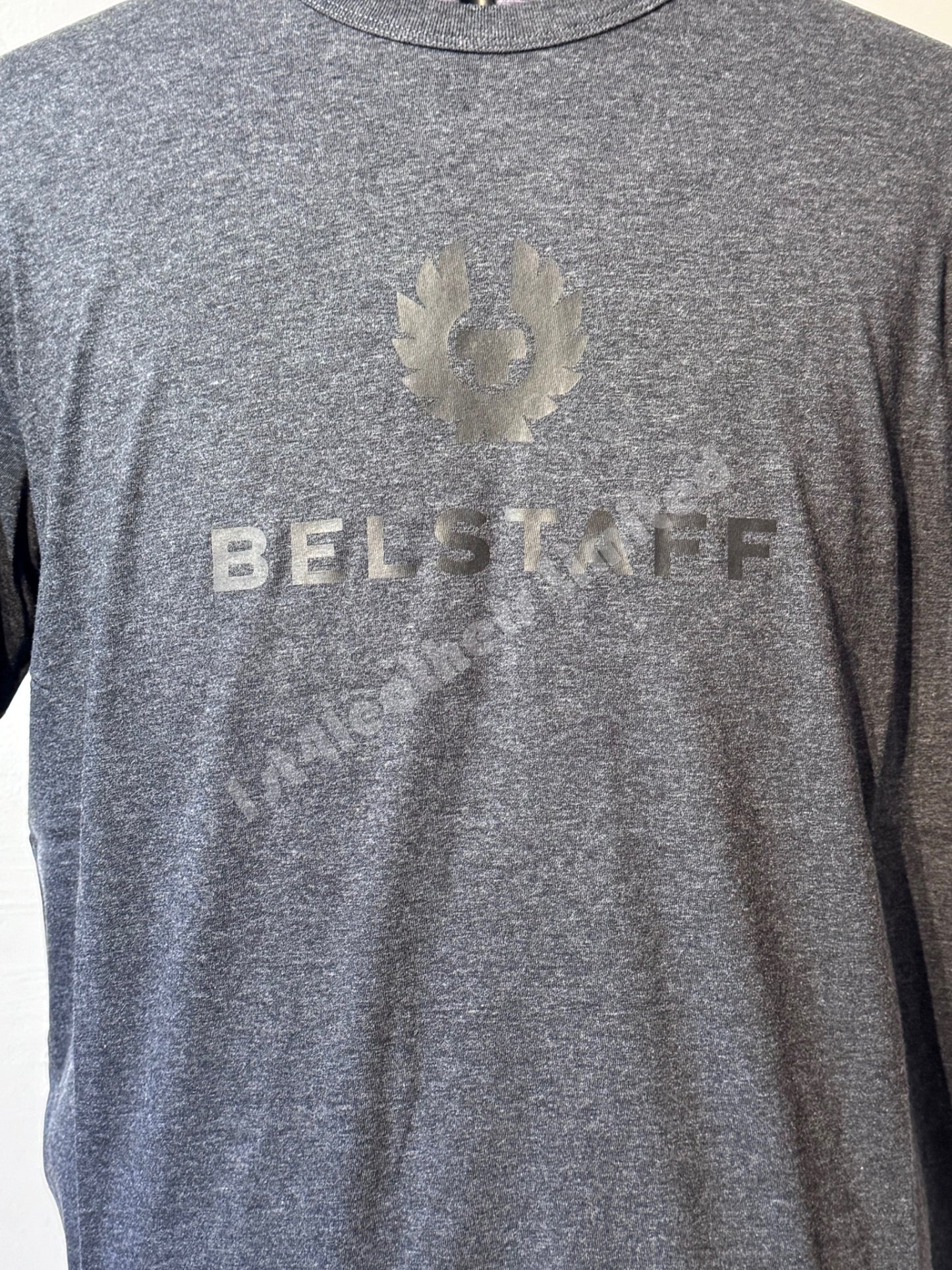 BELSTAFF SIGNATURE COTTON T-SHIRT CHARCOAL HEATHER GREY RRP £60 BNWT