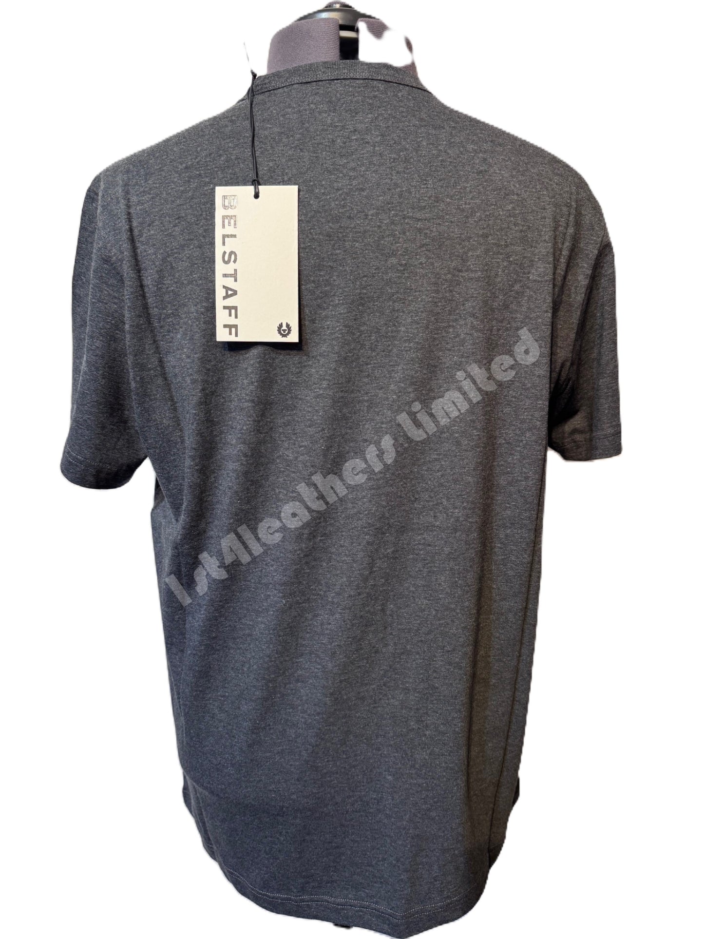 BELSTAFF SIGNATURE COTTON T-SHIRT CHARCOAL HEATHER GREY RRP £60 BNWT
