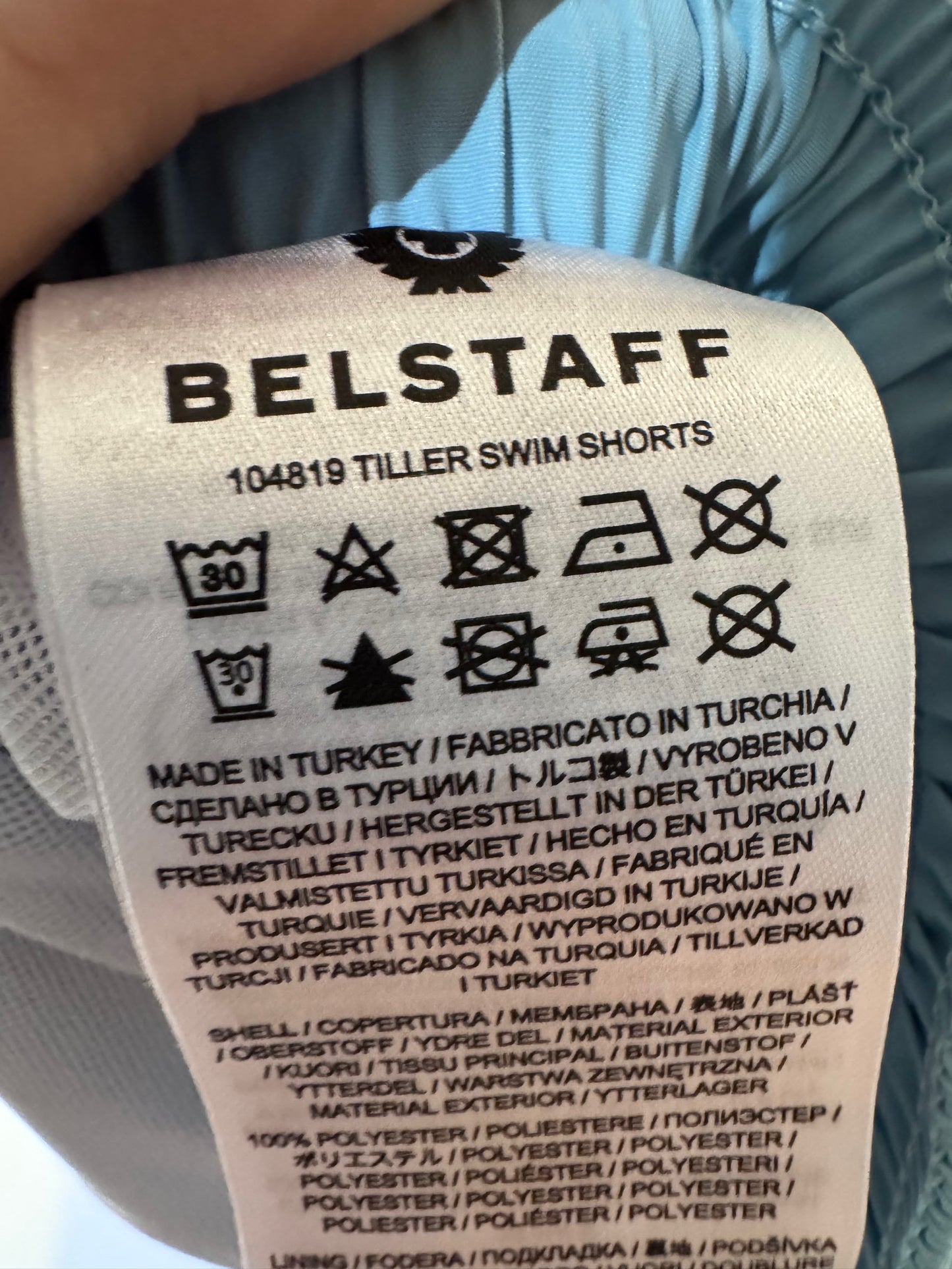 BELSTAFF TILLER SWIM SHORTS IN SKYLINE BLUE 2XL RRP £95