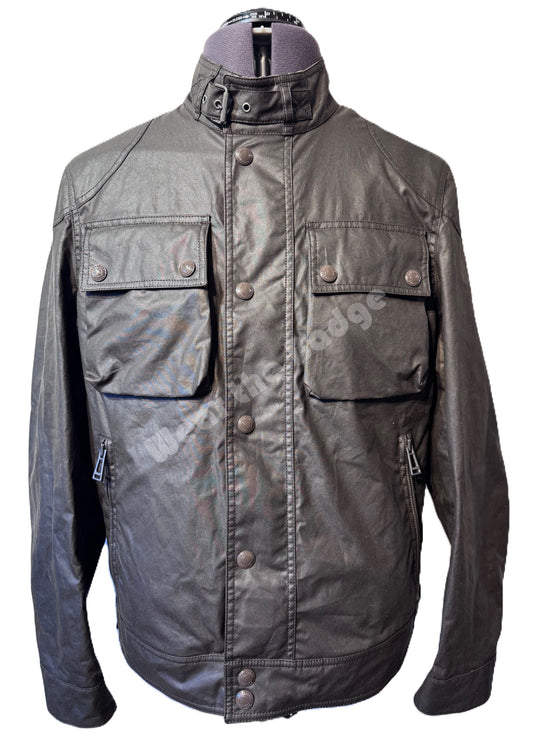 BELSTAFF LEGACY RACEMASTER WAX COTTON BIKER JACKET BURNT OAK RRP £450