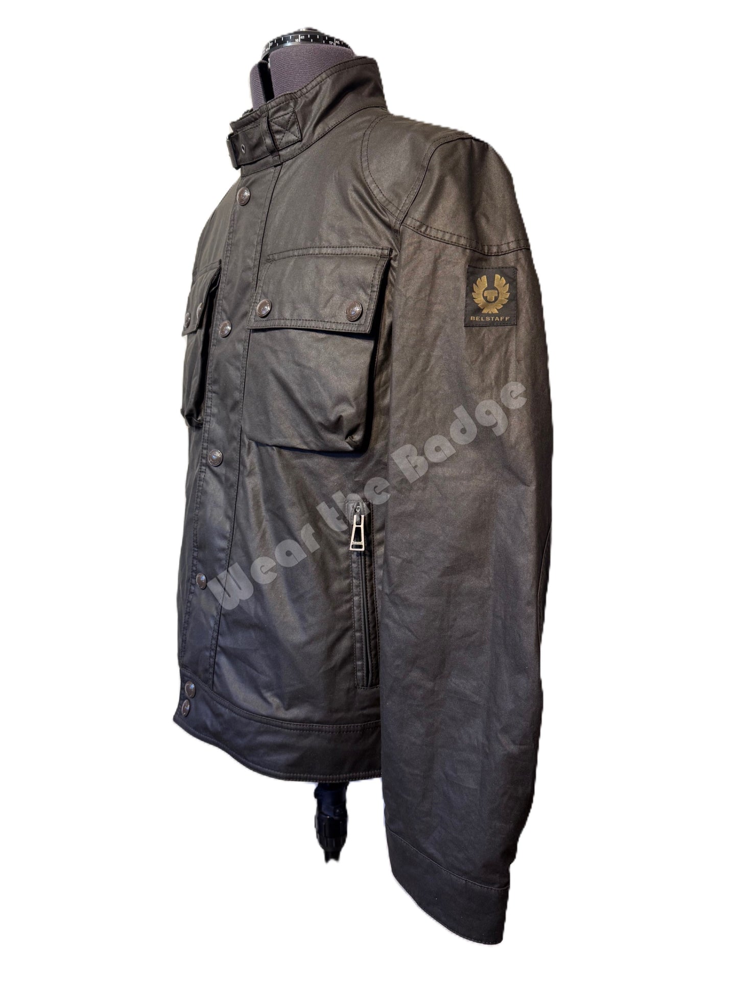 BELSTAFF LEGACY RACEMASTER WAX COTTON BIKER JACKET BURNT OAK UK44 2XL RRP £450