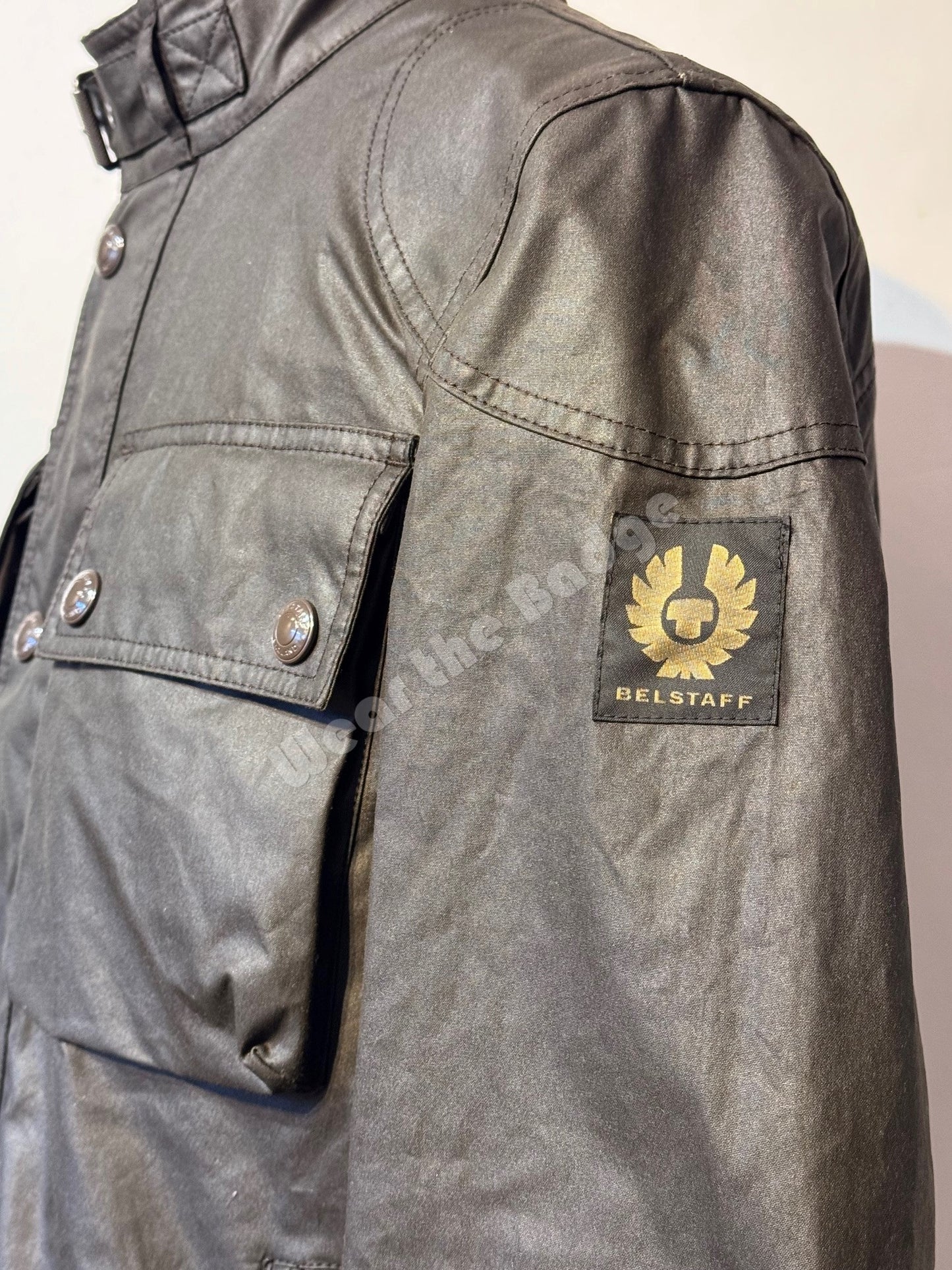 BELSTAFF LEGACY RACEMASTER WAX COTTON BIKER JACKET BURNT OAK UK44 2XL RRP £450