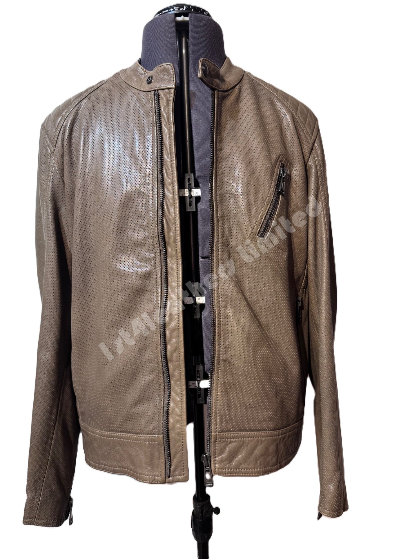 BELSTAFF V RACER AIR PERFORATED LAMB LEATHER JACKET FATIGUE BROWN RRP £895 BNWT
