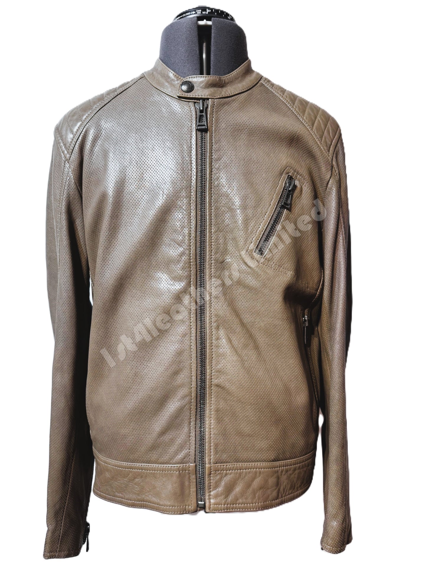 BELSTAFF V RACER AIR PERFORATED LAMB LEATHER JACKET FATIGUE BROWN RRP £895 BNWT