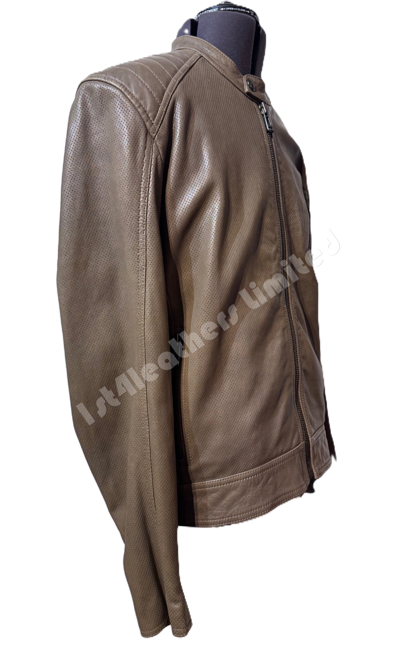 BELSTAFF V RACER AIR PERFORATED LAMB LEATHER JACKET FATIGUE BROWN RRP £895 BNWT