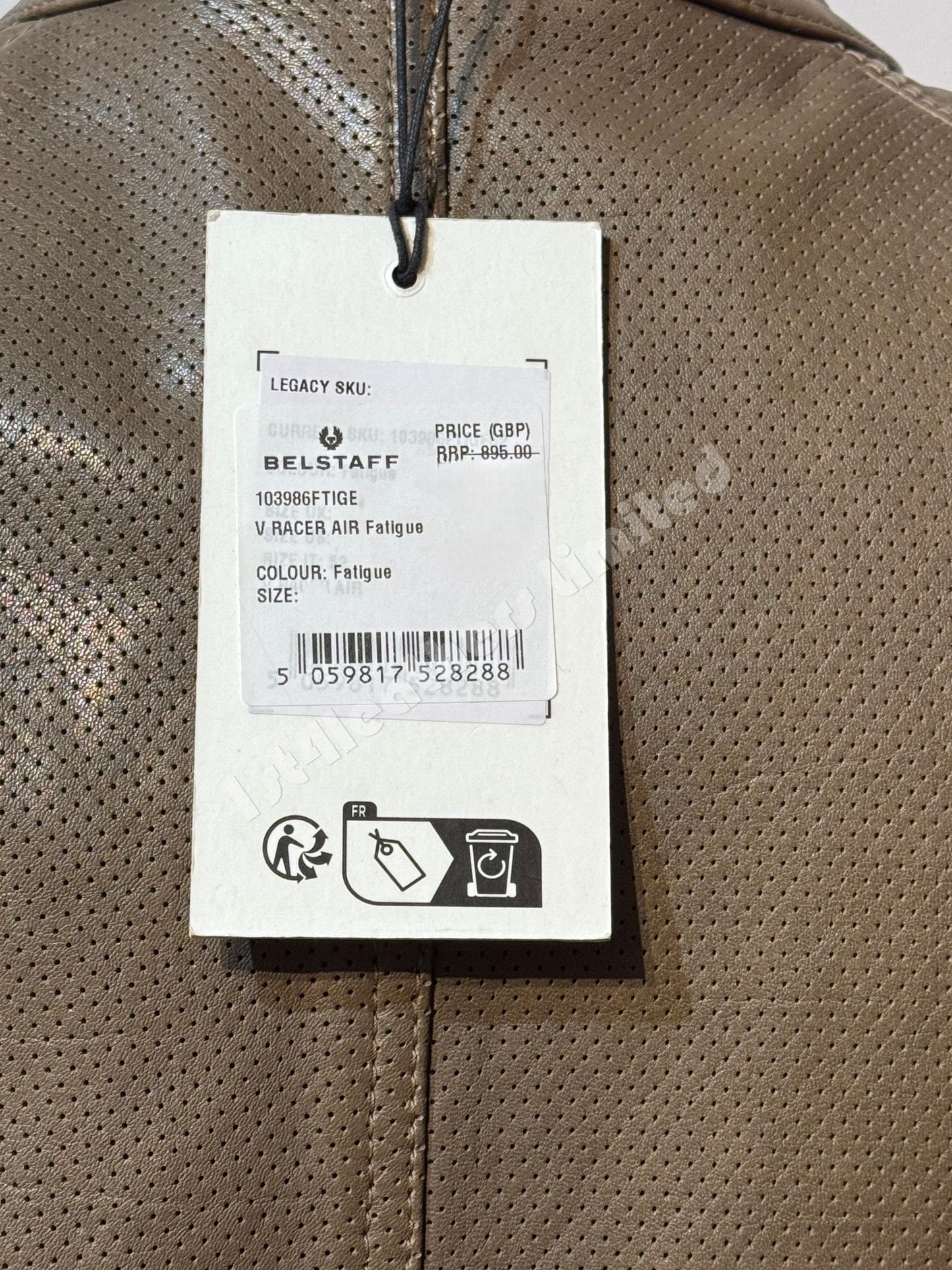 BELSTAFF V RACER AIR PERFORATED LAMB LEATHER JACKET FATIGUE BROWN RRP £895 BNWT