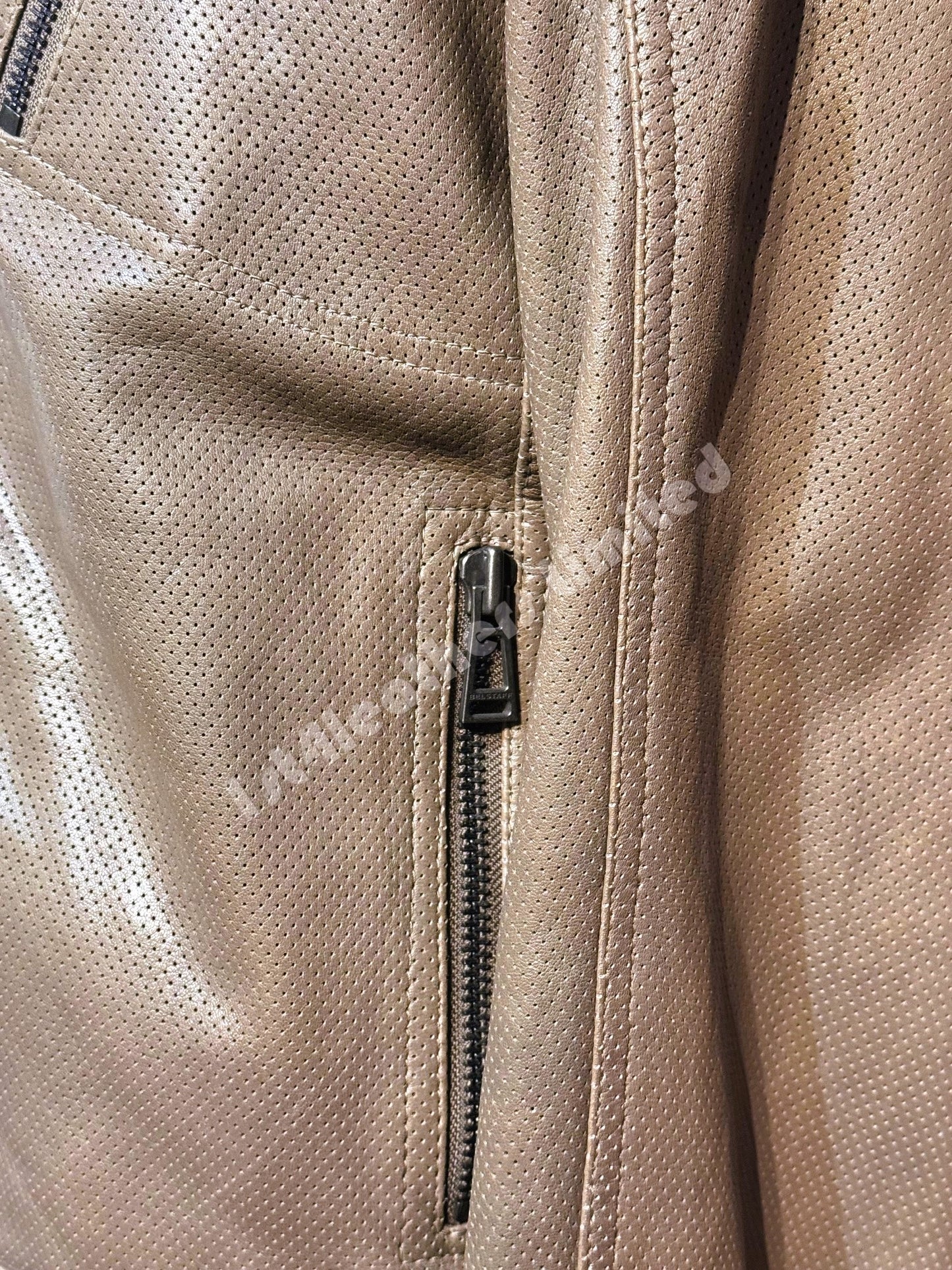 BELSTAFF V RACER AIR PERFORATED LAMB LEATHER JACKET FATIGUE BROWN RRP £895 BNWT