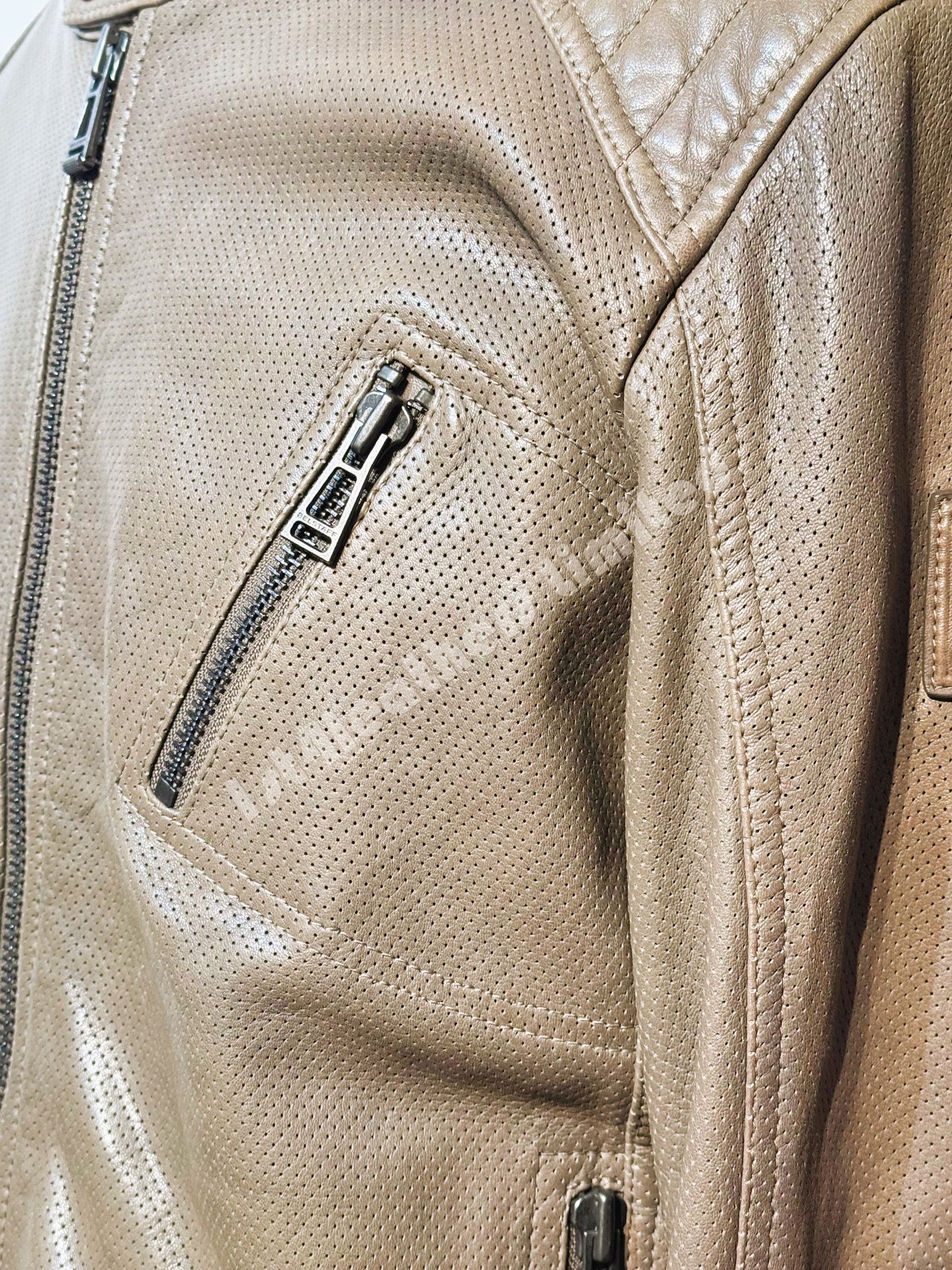 BELSTAFF V RACER AIR PERFORATED LAMB LEATHER JACKET FATIGUE BROWN RRP £895 BNWT