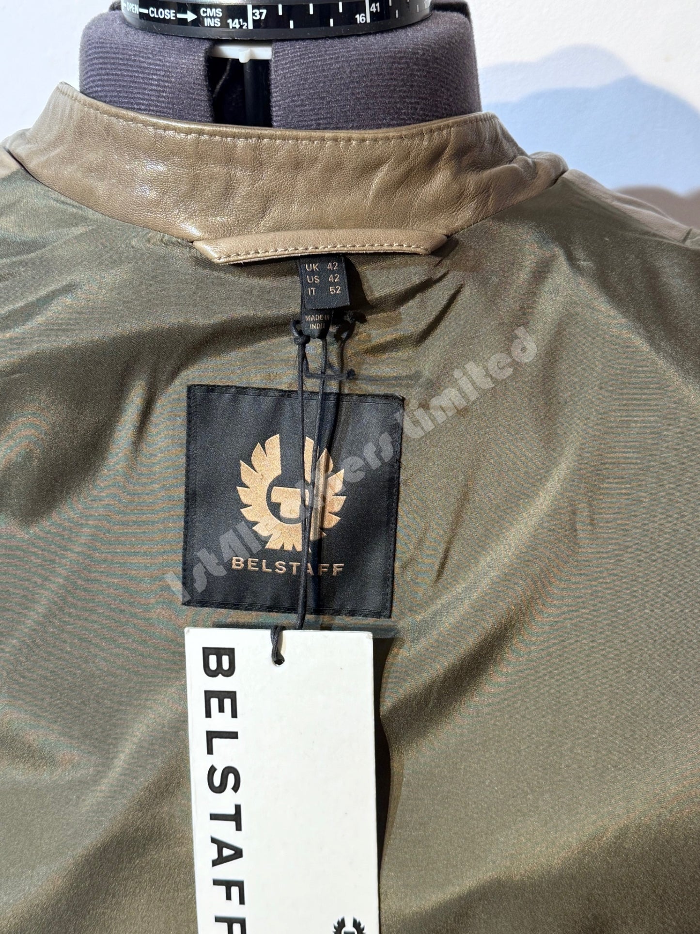 BELSTAFF V RACER AIR PERFORATED LAMB LEATHER JACKET FATIGUE BROWN RRP £895 BNWT