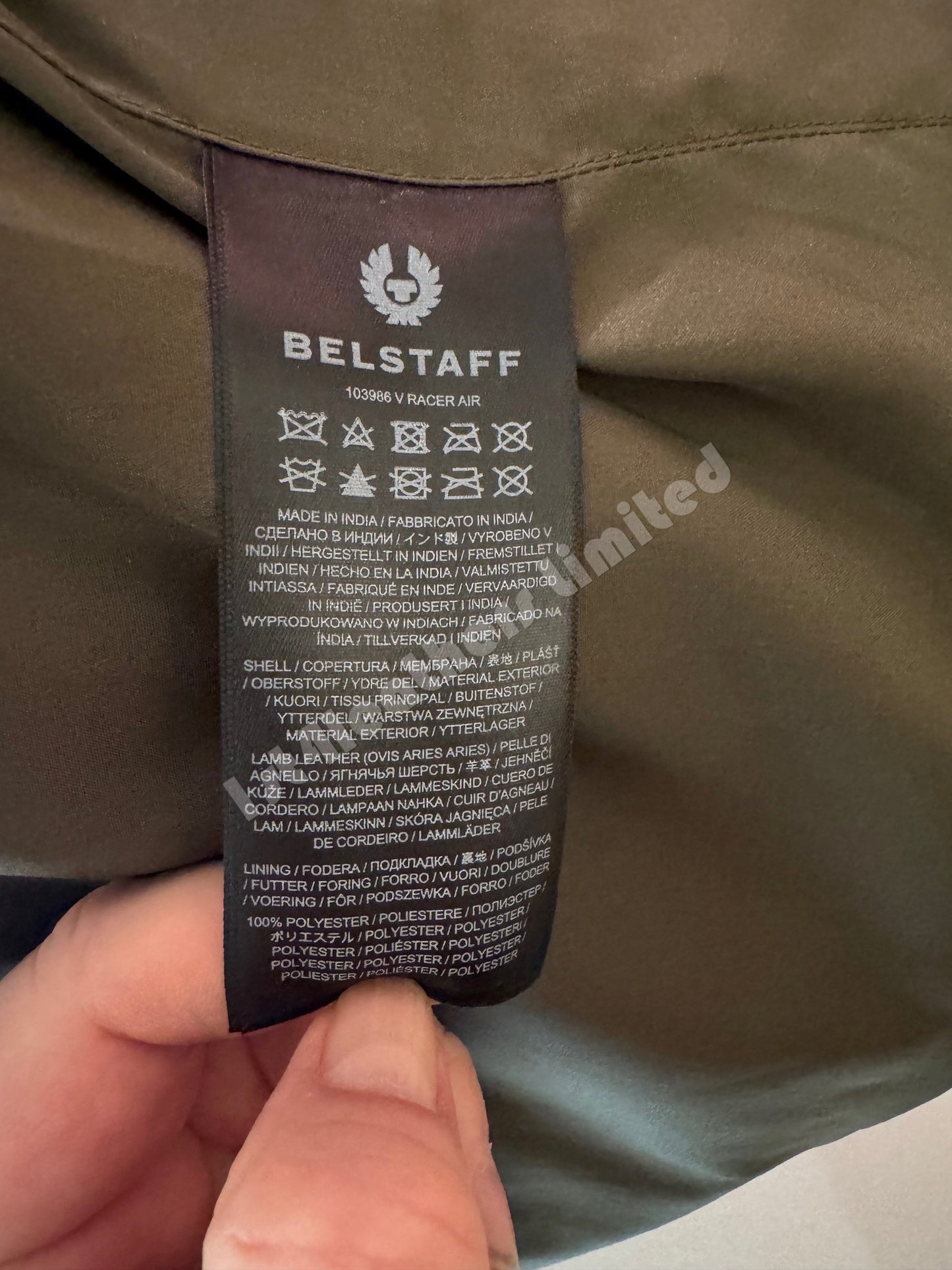 BELSTAFF V RACER AIR PERFORATED LAMB LEATHER JACKET FATIGUE BROWN RRP £895 BNWT