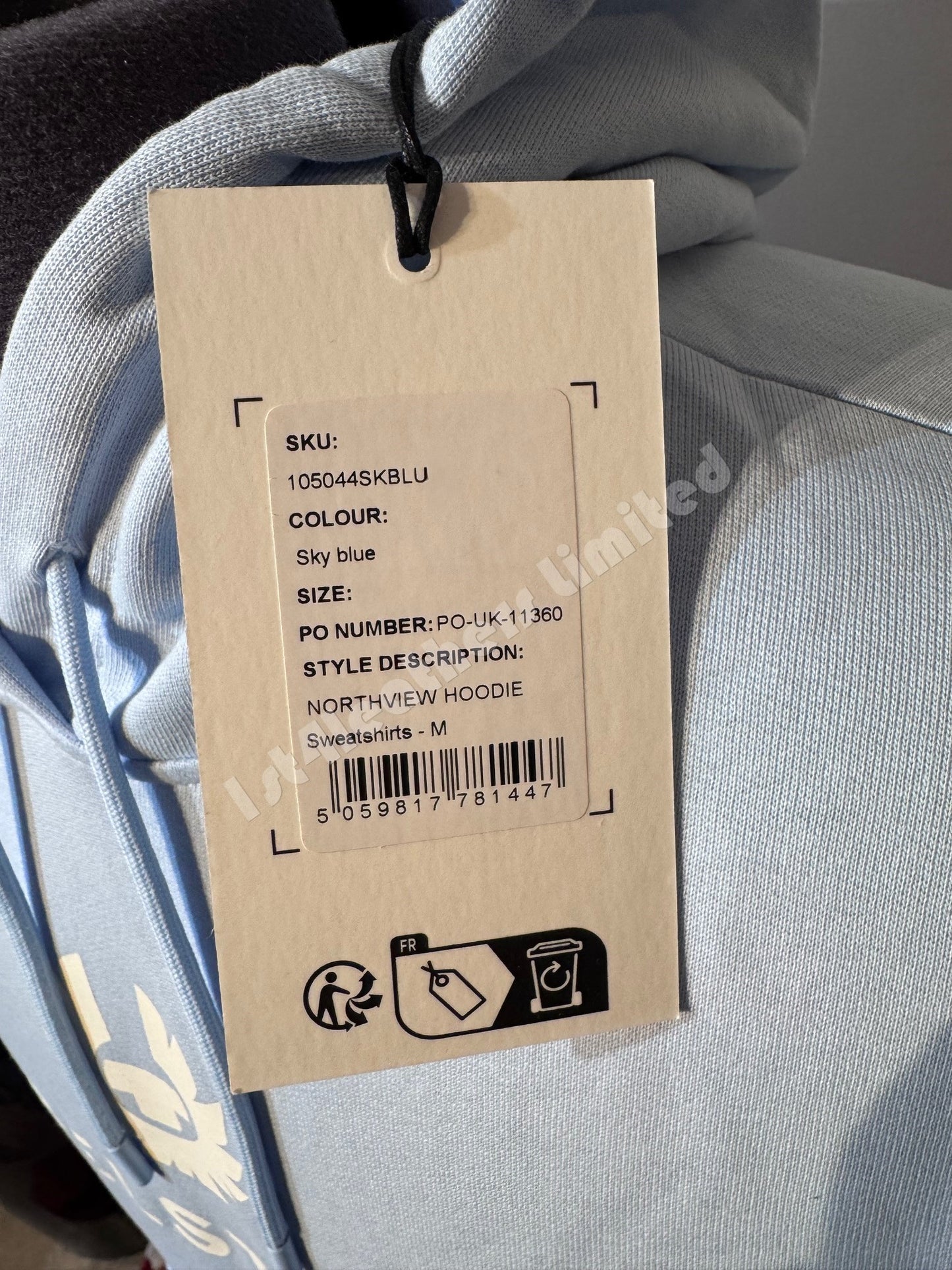 BELSTAFF NORTHVIEW HOODIE SWEATSHIRT SKY BLUE RRP £159 BNWT