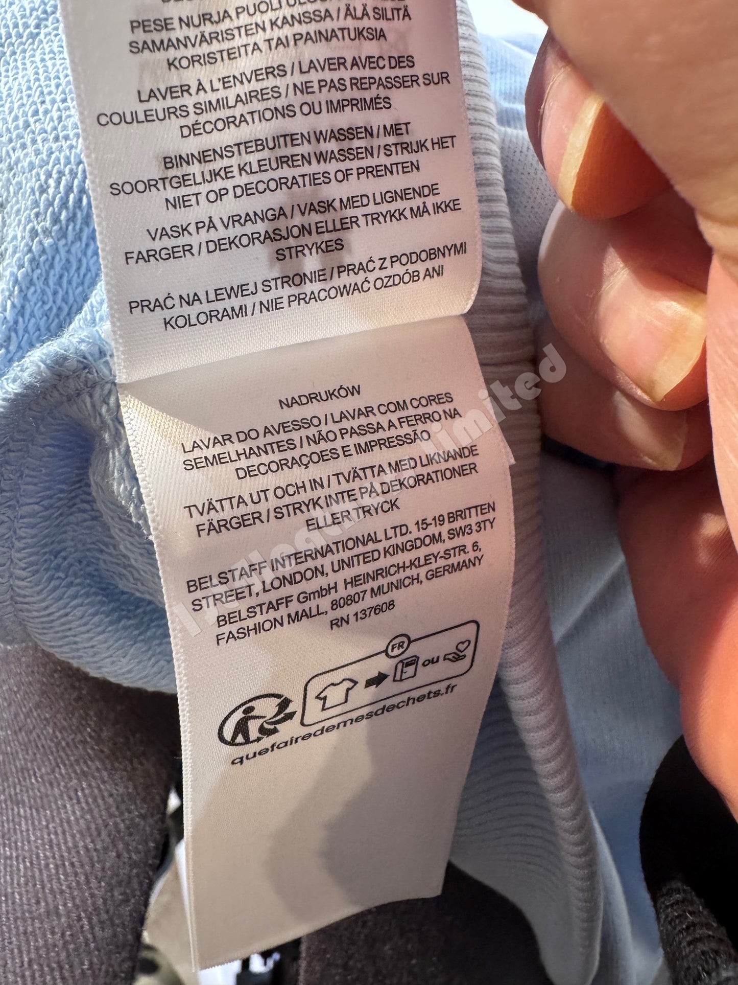 BELSTAFF NORTHVIEW HOODIE SWEATSHIRT SKY BLUE RRP £159 BNWT