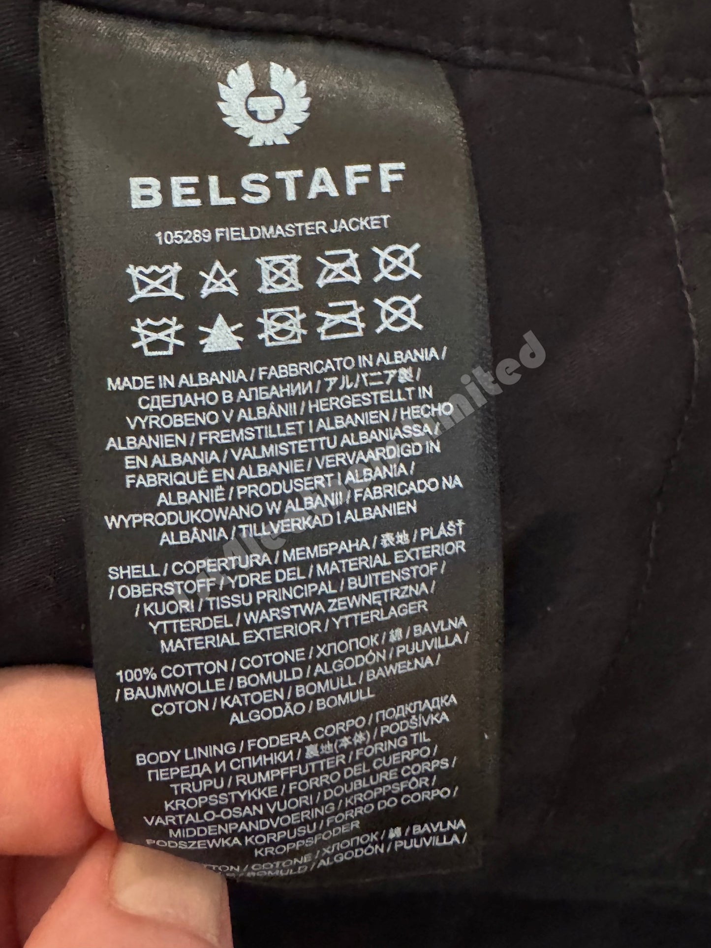 BELSTAFF FIELDMASTER WAX COTTON BIKER JACKET CHARCOAL/BLACK HOLLINGWORTH PLAID RRP £550 BNWT