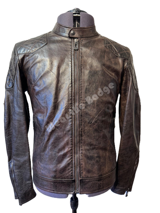 BELSTAFF LEGACY OUTLAW CALF LEATHER JACKET DARK COPPER RRP £1350 BNWT