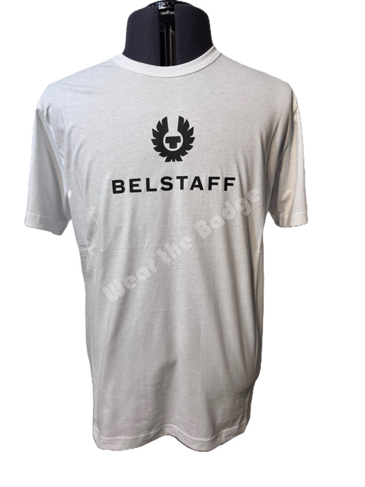BELSTAFF SIGNATURE COTTON T-SHIRT IN WHITE RRP £60 BNWT