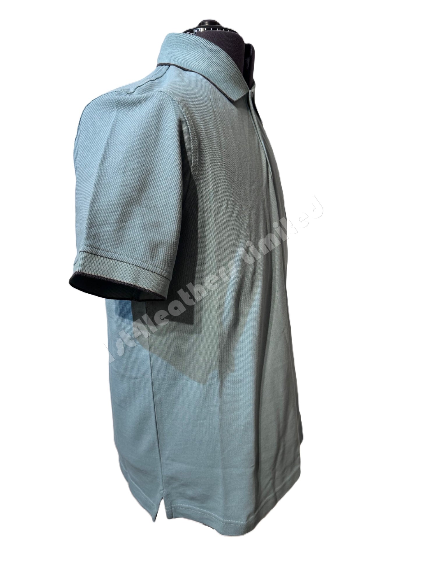 BELSTAFF TIPPED PIQUE COTTON POLO SHIRT OIL BLUE RRP £95 BNWT