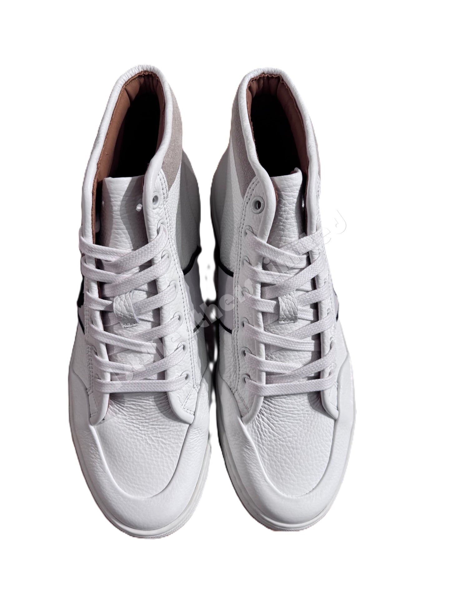 BELSTAFF PHOENIX HIGH TOP CALF LEATHER TRAINERS SNEAKERS WHITE RRP £275 NEW