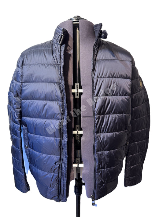 BELSTAFF CIRCUIT DOWN PUFFA BOMBER JACKET TONAL DARK INK UK40 L RRP £350 NEW