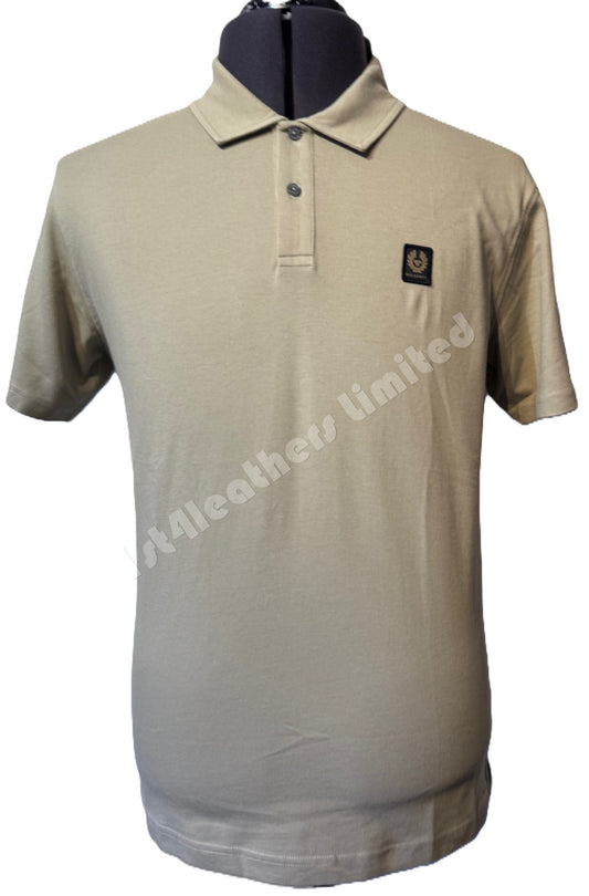 BELSTAFF MONITOR MICRO PIQUE COTTON POLO SHIRT ECHO GREEN RRP £110 BNWT
