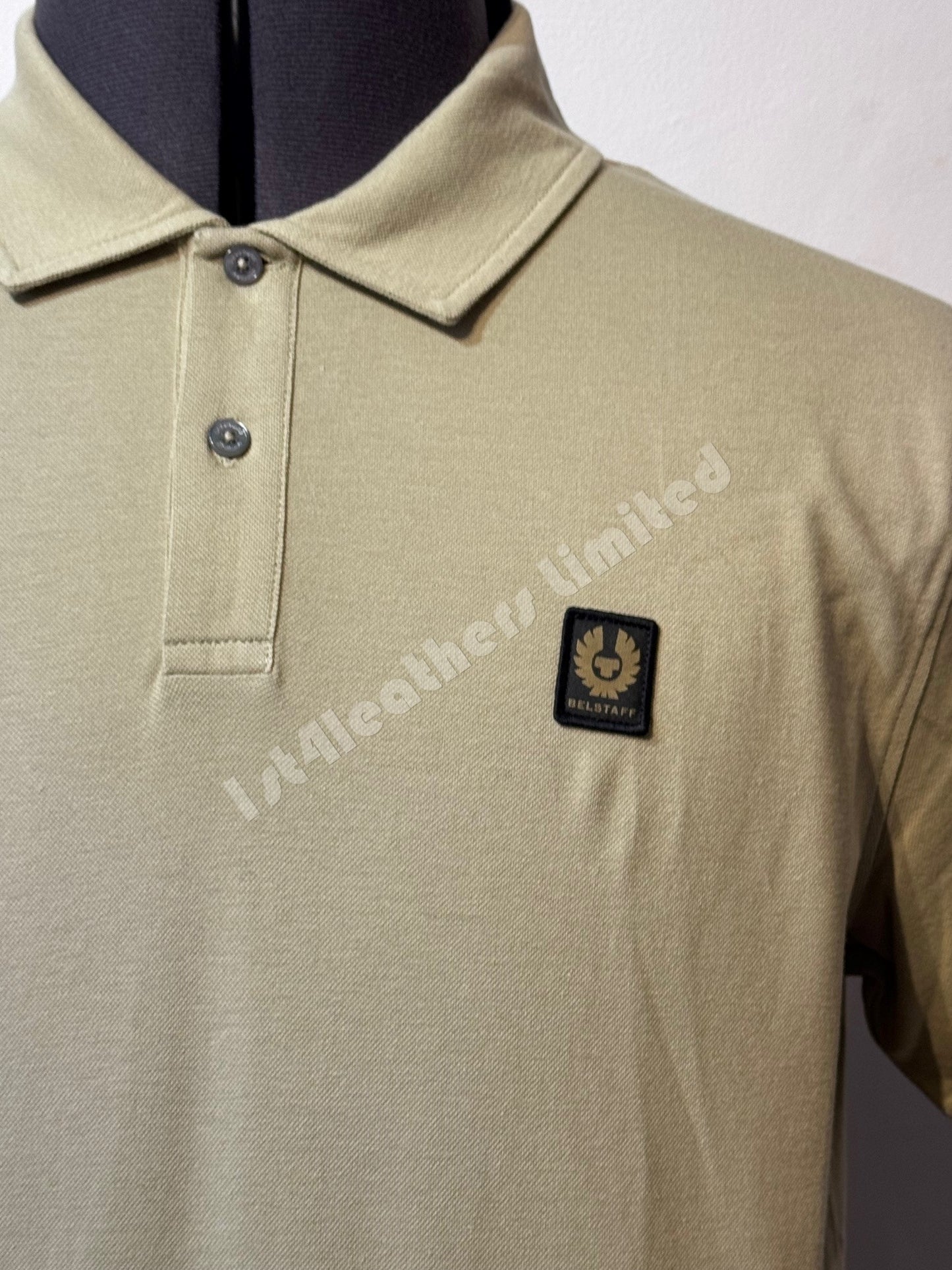 BELSTAFF MONITOR MICRO PIQUE COTTON POLO SHIRT ECHO GREEN RRP £110 BNWT