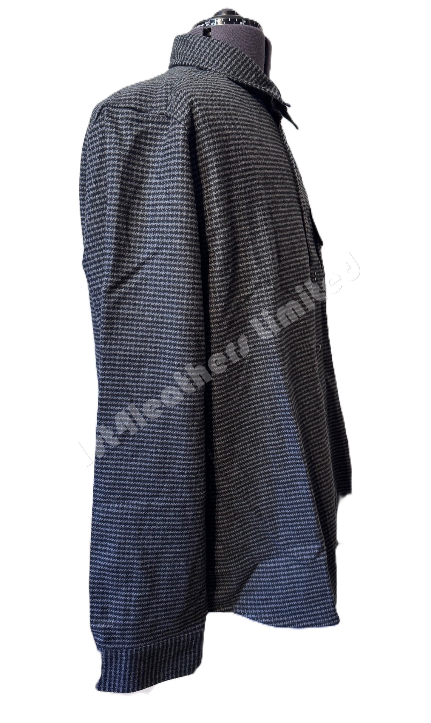 BELSTAFF SCALE HOUNDSTOOTH PATTERN COTTON SHIRT BLACK/CHARCOAL RRP £195 BNWT