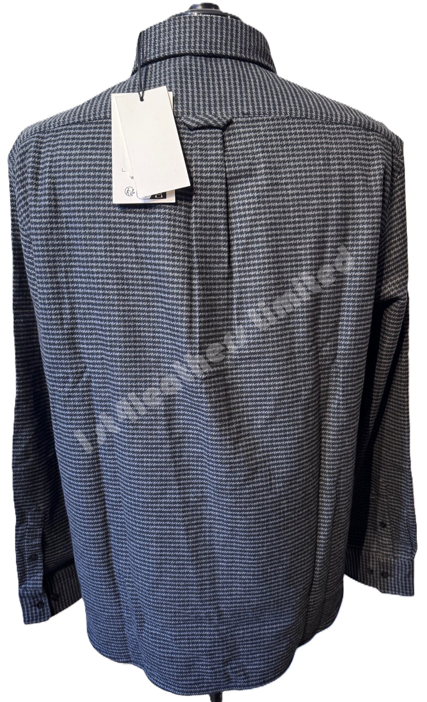 BELSTAFF SCALE HOUNDSTOOTH PATTERN COTTON SHIRT BLACK/CHARCOAL RRP £195 BNWT