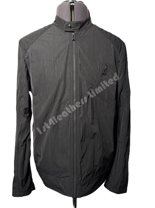 BELSTAFF V RACER RIPPLE SHELL BIKER JACKET BLACK UK46 3XL RRP £325 BNWT