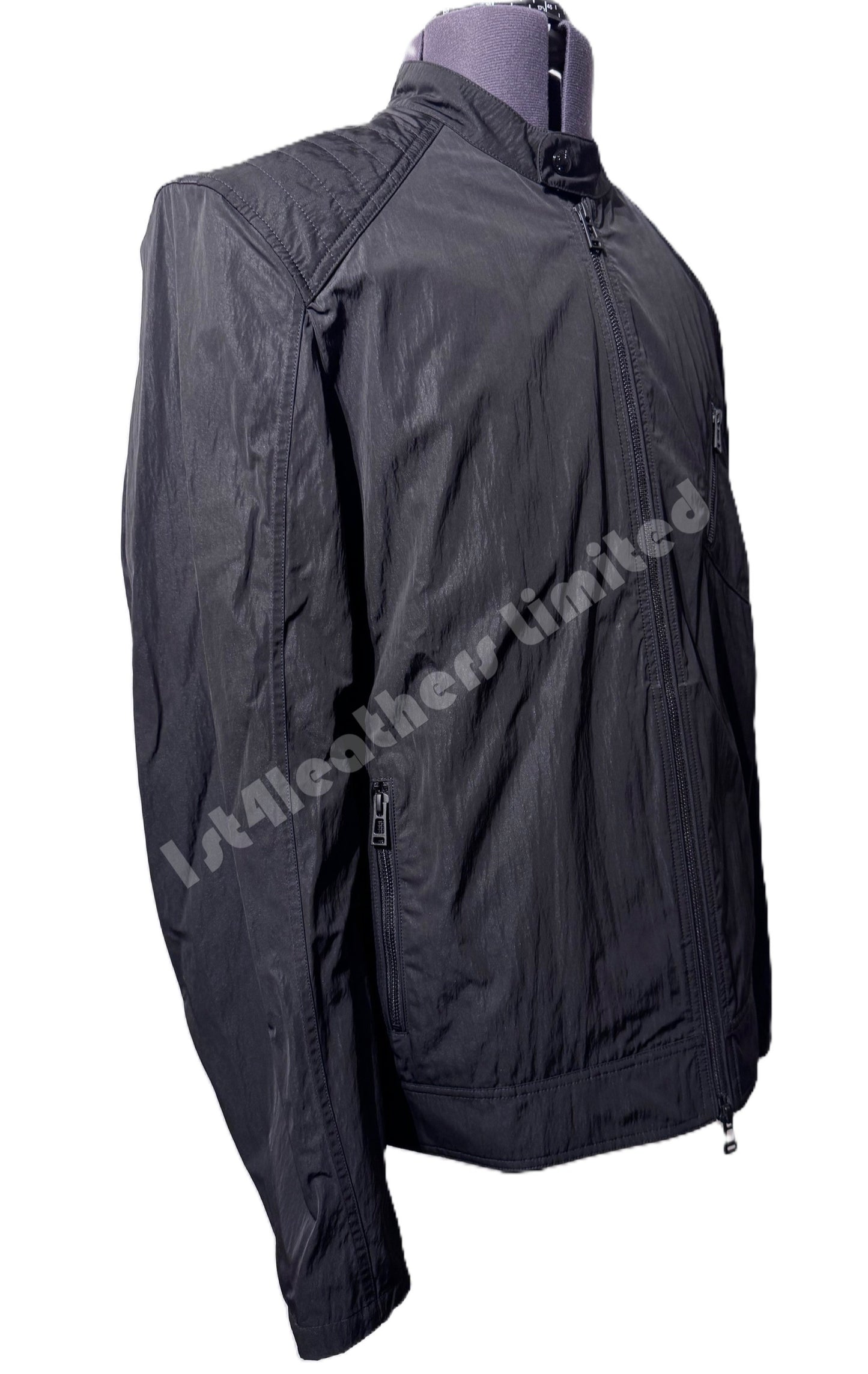 BELSTAFF V RACER RIPPLE SHELL BIKER JACKET BLACK UK46 3XL RRP £325 BNWT