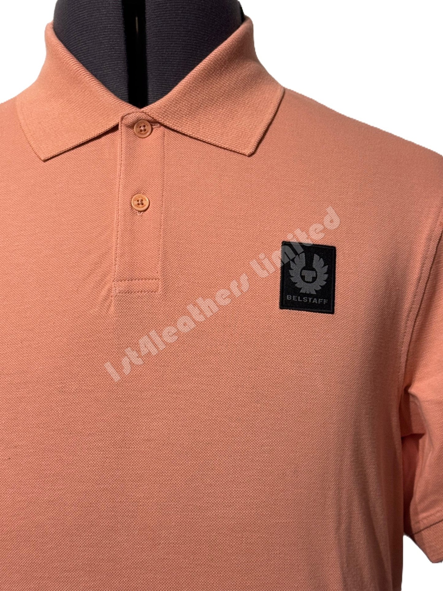 BELSTAFF STEWARTON PIQUE COTTON POLO SHIRT RUST PINK RRP £95 BNWT